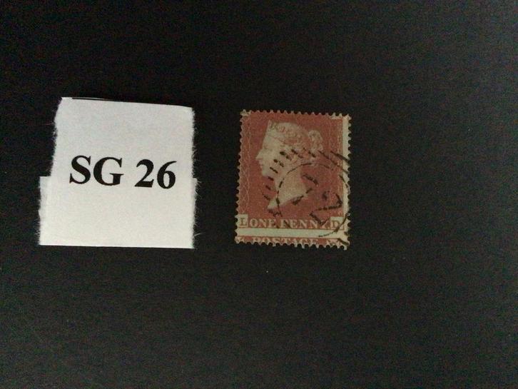 SG 26, QV, 1d, Postzegels en Munten, Postzegels | Europa | UK, Gestempeld, Ophalen of Verzenden