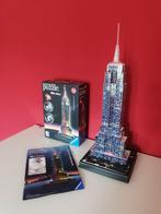 Ravensburger 3D puzzel: Empire State Building Night Edition, Ophalen of Verzenden, Minder dan 500 stukjes, Zo goed als nieuw, Rubik's of 3D-puzzel
