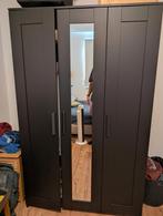 IKEA Brimnes Zwarte kledingkast met spiegeldeur, Ophalen, Overige materialen, Gebruikt, 200 cm of meer