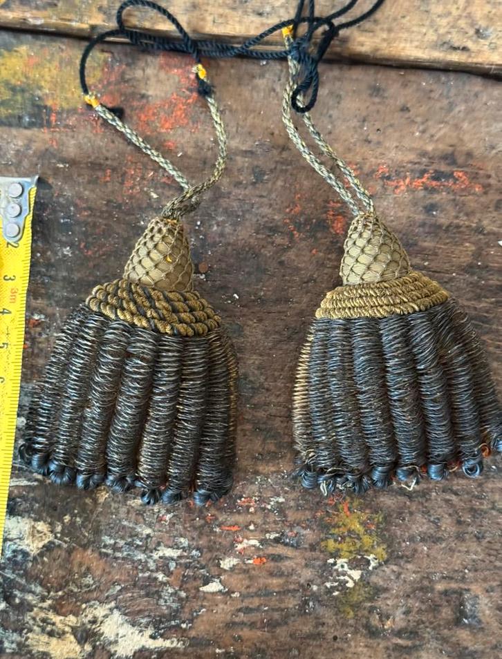 2 antieke sabel kwastjes, Verzamelen, Militaria | Algemeen, Landmacht, Zwaard of Sabel, Nederland, Ophalen of Verzenden