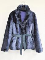 Luxe imitatie bontjas van Rino&Pelle, met blauw zilvertinten, Maat 38/40 (M), Blauw, Nieuw, Ophalen of Verzenden