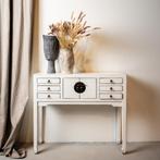 Nieuwe Vintage Chinese sidetable in white Elmwood 100 cm, Ophalen, 100 tot 150 cm, Info@ptmd.nl, Nieuw