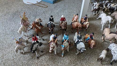Verzameling Schleich paarden met ruiters, Verzamelen, Speelgoed, Zo goed als nieuw, Ophalen of Verzenden