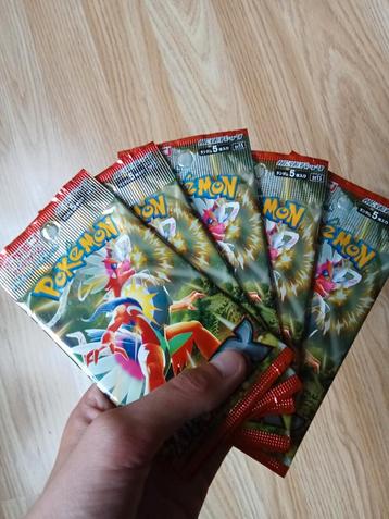 Japanse Pokemon Scarlet Booster Packs 4+1 gratis deal beschikbaar voor biedingen