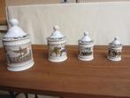 Apothekers  potjes Limoges Capisserie de Bayeux set van 4, Ophalen of Verzenden