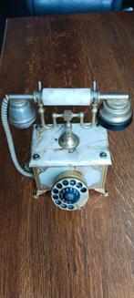VINTAGE ONYX MARMEREN  / GOUDKLEURIGE DRAAISCHIJF TELEFOON, Ophalen of Verzenden, Zo goed als nieuw