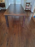 massief eikenhouten eettafel, Ophalen, 100 tot 150 cm, 200 cm of meer, Zo goed als nieuw