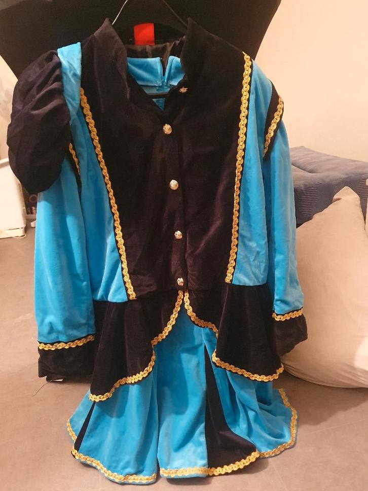 Dames PIETENPAK (JURK) maat XXL en PIETENJURKJE  maat 140, Hobby en Vrije tijd, Feestartikelen, Zo goed als nieuw, Kostuum, Kerst of Sinterklaas