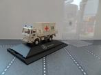 320 herpa mercedes sk un leger wagen + container 1:87 truck, Ophalen of Verzenden, Zo goed als nieuw, Bus of Vrachtwagen, Herpa