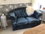 Originele Chesterfield 2-zitsbank, Huis en Inrichting, Ophalen, Gebruikt, 150 tot 200 cm, Tweepersoons