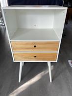 Wit (tv-) kastje met 2 Lades, Ophalen, Gebruikt, 45 tot 65 cm, 70 cm of meer