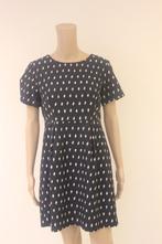 H&M donkerblauw/roomwit jurkje maat 40, Maat 38/40 (M), H&M, H&M, Blauw