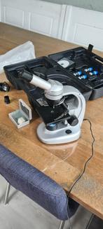 Microscoop met accessoires, Audio, Tv en Foto, Optische apparatuur | Microscopen, Gebruikt, Biologische microscoop, Ophalen