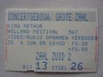 Holland festival 1989 ticket King Arthur Concertgebouw A'dam, Verzenden, Gebruikt, Foto of Kaart