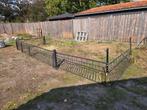 Stalen tuinhek met loop poort, Tuin en Terras, Ophalen of Verzenden, Gebruikt, IJzer, Sierhekwerk