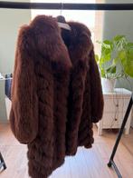 Bruin/rode bontjas (fox fur) echt vossenbont, Kleding | Dames, Ophalen, Zo goed als nieuw, Bruin