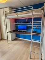 Ikea hoogslaper met bureau, Huis en Inrichting, Slaapkamer | Stapelbedden en Hoogslapers, Ophalen, Gebruikt, Eenpersoons, 200 cm
