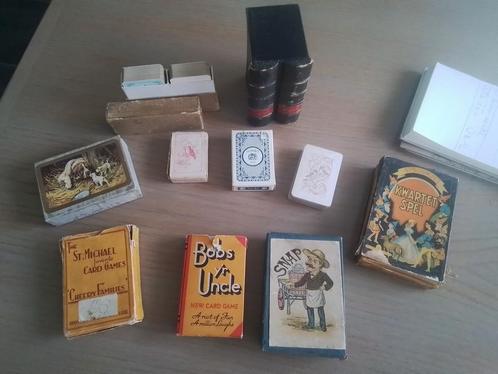 Lot van oude speelkaarten en kwartetten, Antiek en Kunst, Antiek | Overige Antiek, Ophalen of Verzenden