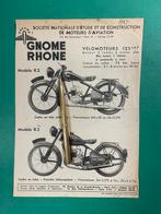 Gnome & Rhône Motorcycle Advertentie 1947 FRA (Origineel), Verzamelen, Tijdschriften, Kranten en Knipsels, 1940 tot 1960, Knipsel(s)