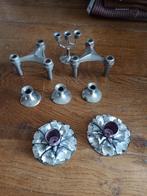 kerst kaarsen standaartjes, waaronder 2 nagelkandelaars, Ophalen of Verzenden, Gebruikt