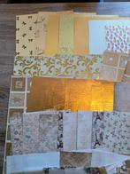 Scrapbooking pakket goud/geel, Ophalen of Verzenden, Nieuw, Papier of Karton, Overige merken