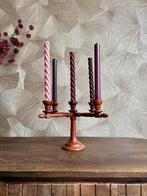 Vintage houten kandelaar – Scandinavisch design, Antiek en Kunst, Ophalen of Verzenden, Overige materialen