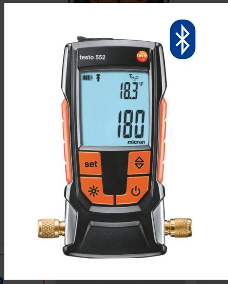 Testo 552 Digitale Vacuümmeter met Bluetooth, Doe-het-zelf en Verbouw, Meetapparatuur, Ophalen of Verzenden