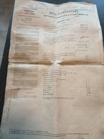 ZEER OUD BELASTING DOCUMENT 1907 FRANSTALIG BELGIË A4 formaa, Ophalen of Verzenden