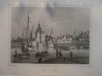 027 / Enkhuizen de Buitenhaven Staalgravure 1860, Antiek en Kunst, Kunst | Etsen en Gravures, Ophalen of Verzenden