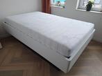 Bed, twijfelaar 120x200 cm, Huis en Inrichting, Slaapkamer | Bedden, Ophalen, Modern, afgeronde hoeken, Wit, Zo goed als nieuw