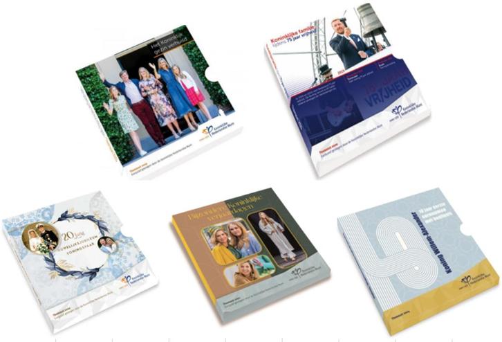 5x Koninklijke Jaarsets Nederland uitgiftes 2019 t/m 2024, Postzegels en Munten, Munten | Europa | Euromunten, Overige waardes