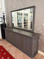 Dressoir met bijlassende spiegel, Huis en Inrichting, Ophalen, Gebruikt, 200 cm of meer, Met deur(en)