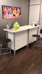 Ikea lange tafel, werktafel in hoogte verstelbaar. Wit., Ophalen, In hoogte verstelbaar, Gebruikt