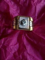 Bicolor massieve 14 karaat heren ring., 20 of groter, Heer, Nieuw, Ophalen of Verzenden