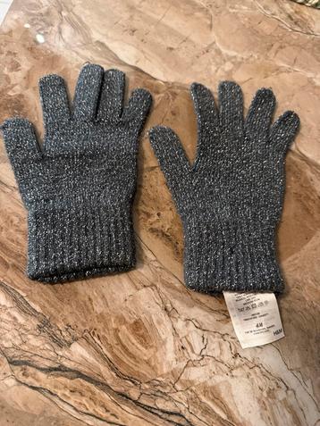 H&M Grijze Glitter Handschoenen beschikbaar voor biedingen