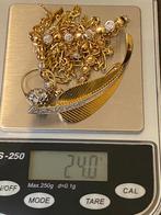 Geel gouden ketting armband broche ring 750 24 gram, Sieraden, Tassen en Uiterlijk, Antieke sieraden, Verzenden, Goud