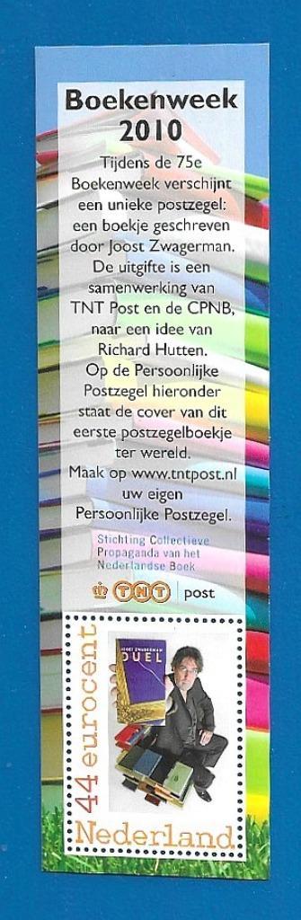 Pers. postzegel Joost Zwagerman - Boekenweek 2010 beschikbaar voor biedingen