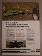 Tractor folder Deutz Fahr KM 2.33 S TC getrokken maaier, Boeken, Ophalen of Verzenden, Zo goed als nieuw