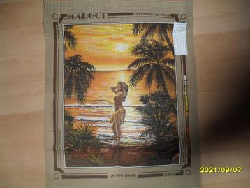 NIEUW Voorbedrukt stramien La Tahitienne, Margot. Ook DMC beschikbaar voor biedingen
