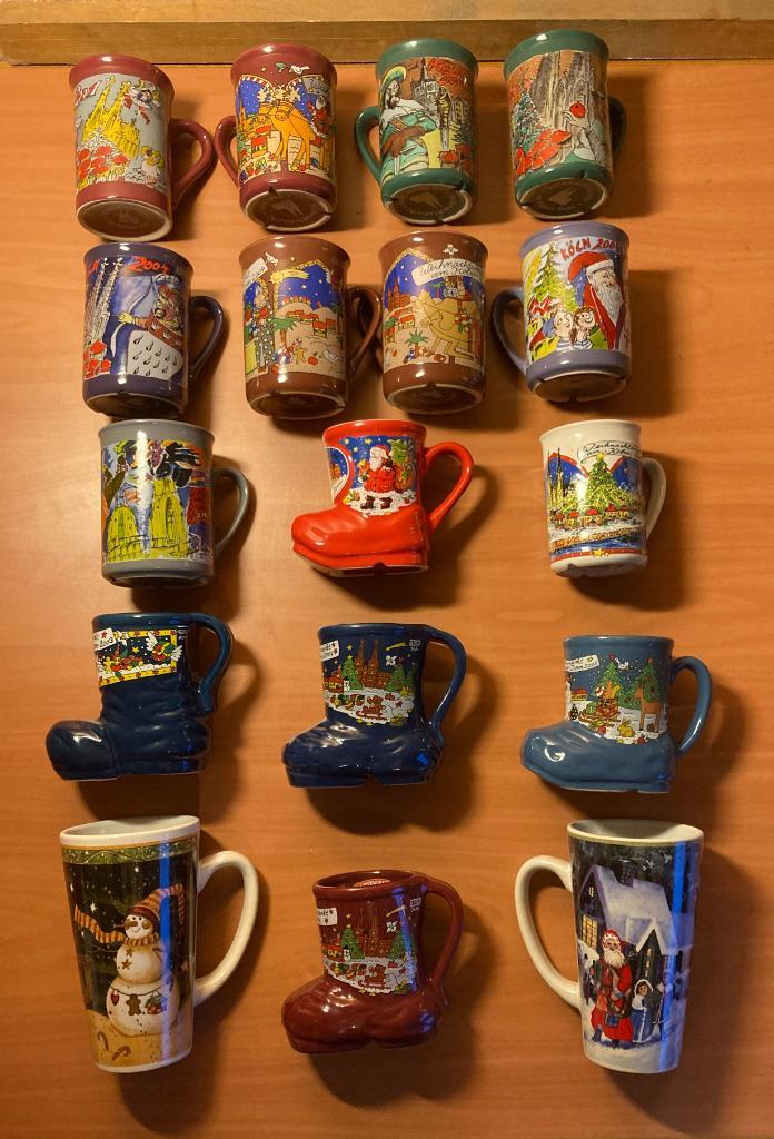 Becher & Stiefel - Weihnachtsmarkt Keulen Glühwein, Huis en Inrichting, Keuken | Servies, Zo goed als nieuw, Kop(pen) en/of Schotel(s)