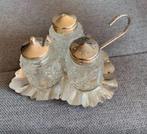 Verzilverd zout, peper en sambal stel., Ophalen of Verzenden