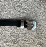 Zwart leren ceintuur pony/paardenhaar, 90 tot 100 cm, Tailleriem, Ophalen of Verzenden, Gedragen