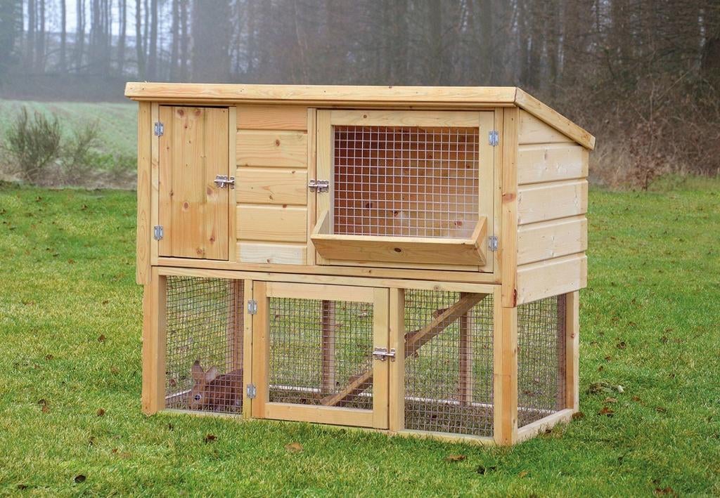 konijnenverblijf Zijdehoen, MOOI VOORDELIG!, Dieren en Toebehoren, Knaagdieren en Konijnen | Hokken en Kooien, Nieuw, Hok, 90 cm of meer