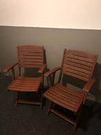 2 houten tuinstoelen, Tuin en Terras, Tuinstoelen, Ophalen, Gebruikt, Hout