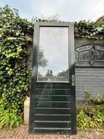 Hardhouten buitendeur met dubbelglas, Doe-het-zelf en Verbouw, Deuren en Horren, Ophalen, Gebruikt, Buitendeur, 200 tot 215 cm