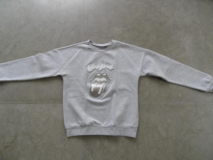 Trui van IKKS met "Rolling Stones", maat 164 meisje, ZGAN!, Kinderen en Baby's, Kinderkleding | Maat 164, Zo goed als nieuw, Meisje