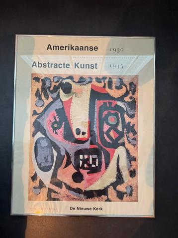 Abstracte Kunst Poster, Zilveren Lijst beschikbaar voor biedingen