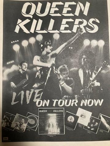 Paginagrote A3 advertentie QUEEN Live Killers release beschikbaar voor biedingen