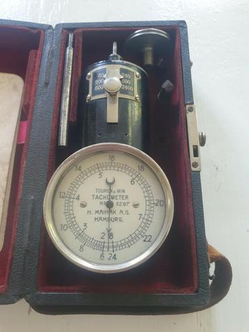 antieke Tachometer H. Maihak A.G. Hamburg beschikbaar voor biedingen