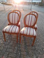 Set 4 mooie kersen houten medaillon stoelen, Antiek en Kunst, Ophalen